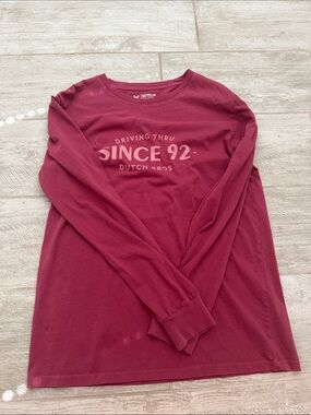 Dutch Bros Long Sleeve Tee - Burgundy